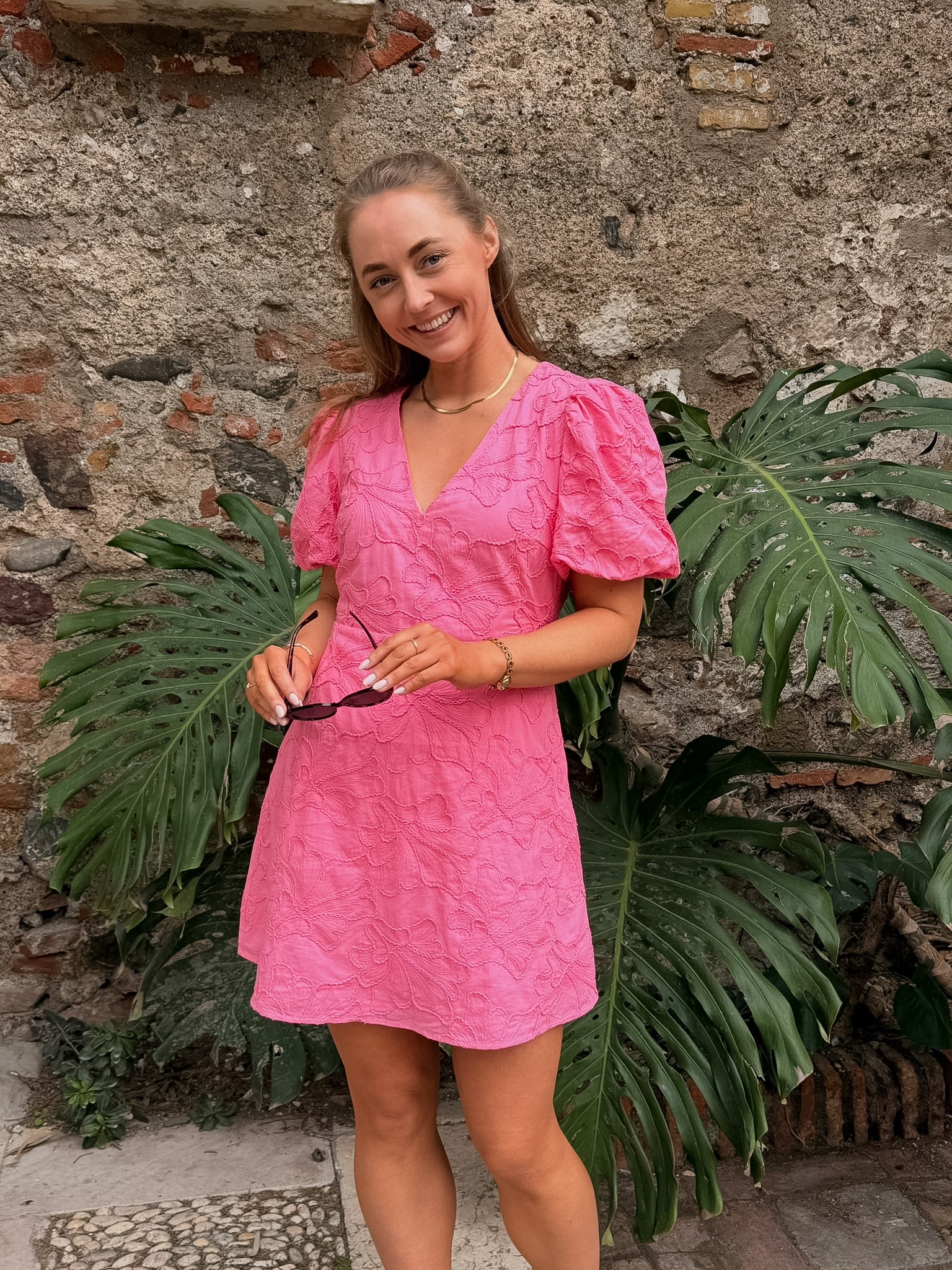 VMANN SHORT DRESS - Pink Cosmos